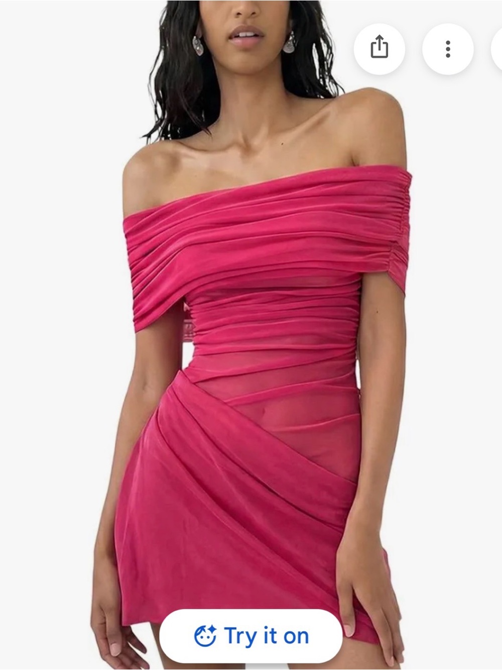 One-Shoulder Fuchsia Dress — Elegant Asymmetric Silhouette